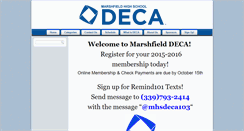 Desktop Screenshot of marshfielddeca.com